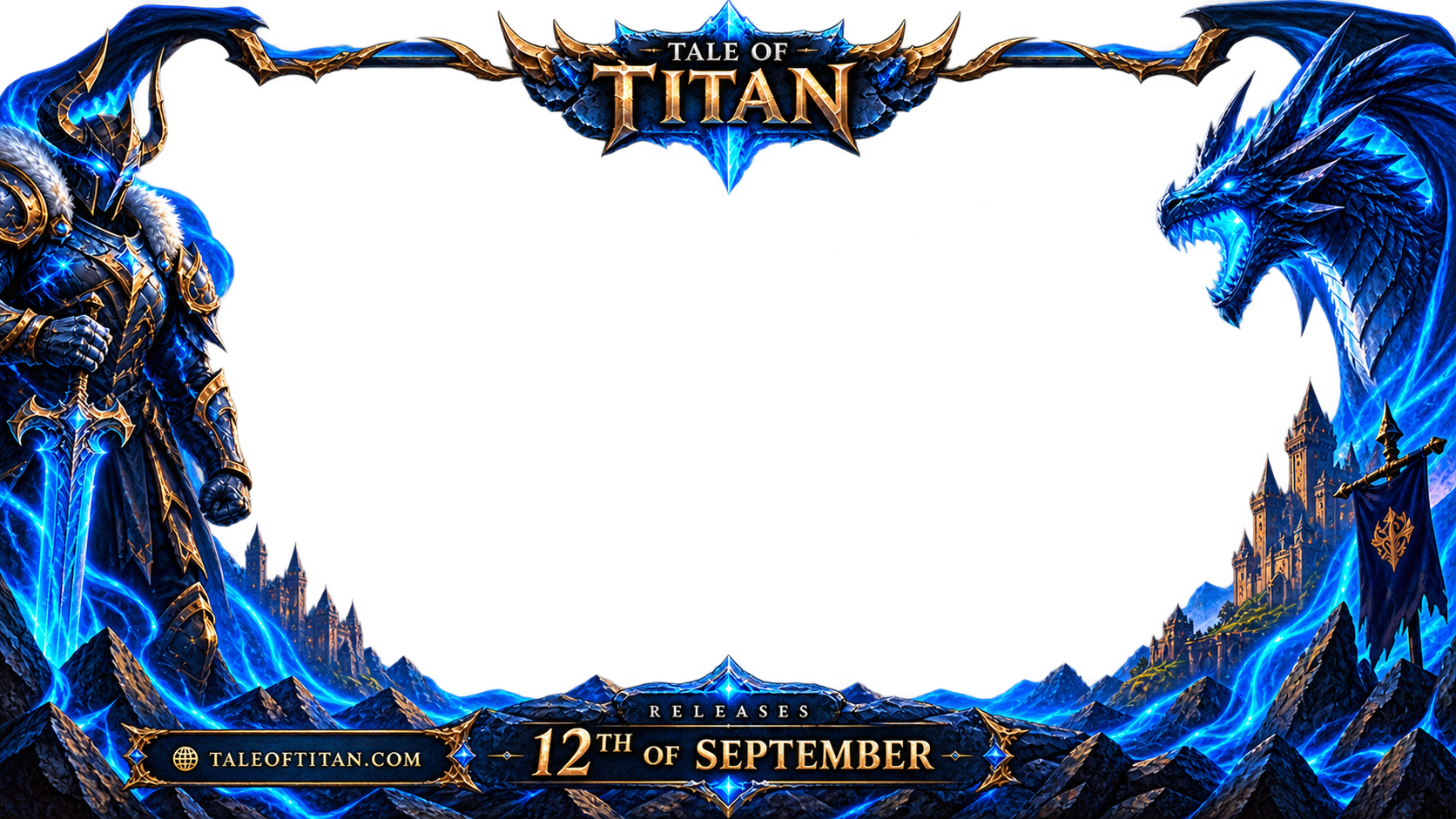 Ornate frame around the Tale of Titan release artwork